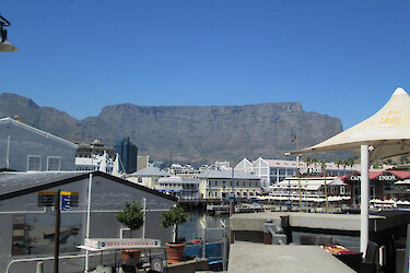 Blick auf den Tafelberg von der Waterfront