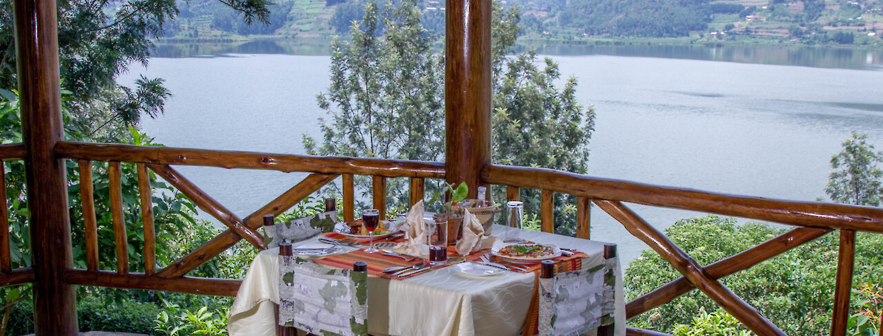 Blick auf den Lake Mulehe von der Terrasse