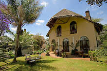 Ausblick auf den Garten im Arusha Safari Lodge