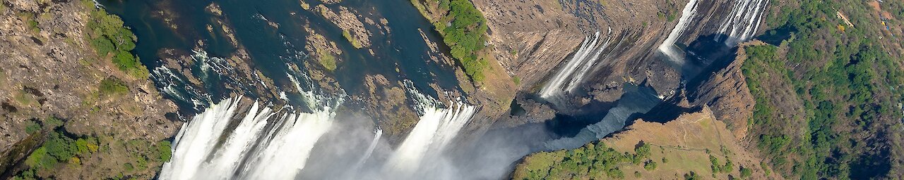 Victoriafälle von oben aus dem Hubschrauber