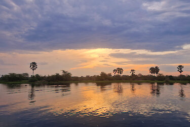 Sonnenuntergang Liwonde-Nationalpark