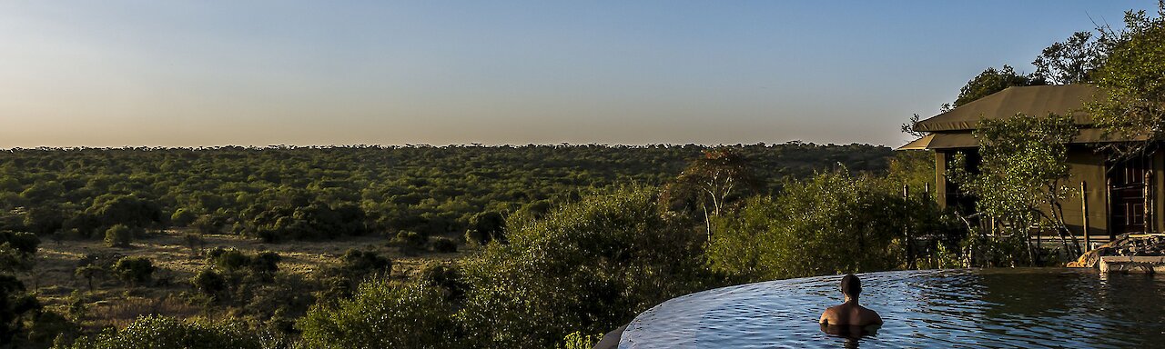 Mutara Camp Infinity Pool - am Rande des Ol Pejeta Schutzgebietes in Kenia