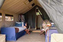 Zambezi African Bush Camp ein bett