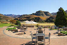 Premier Resort Sani Pass Blick in die Drakensberge