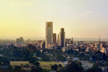 Die Skyline von Nairobi