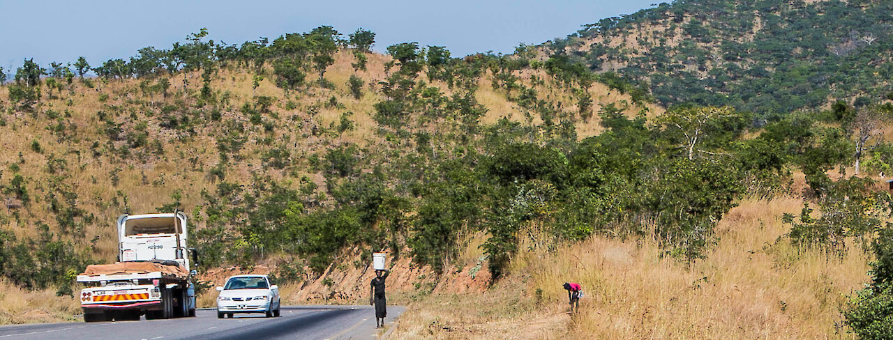 Landstraße in Sambia