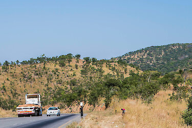 Landstraße in Sambia