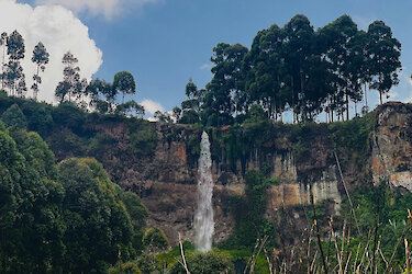 Blick auf die Sipi-Wasserfälle