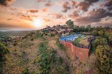 Luftaufnahme der Lake Nakuru Sopa Lodge