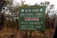 Schild Mikumi-Nationalpark