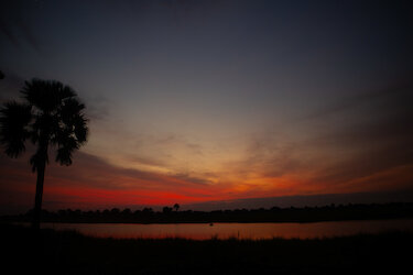 Ugalla Fluss im Sonnenuntergang