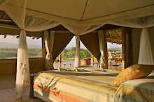 Elewana Tortilis Camp Amboseli private House Doppelbett