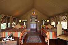 Elewana Tortilis Camp Amboseli Zelt mit zwei Einzelbetten