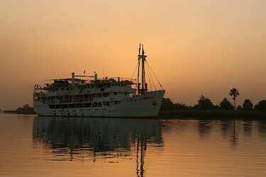 Kreuzfahrt Bou El Mogdad auf dem Senegal-Fluss - Sonnenuntergang