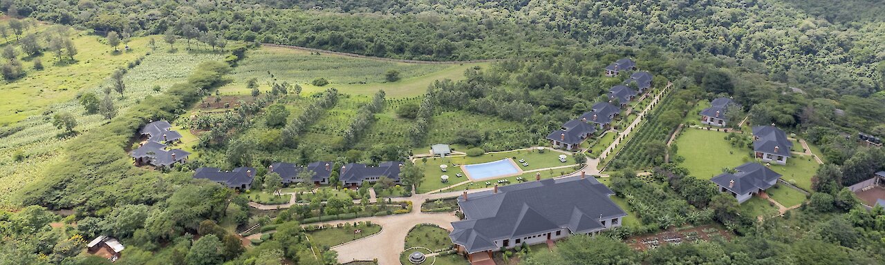 Ngorongoro Coffee Lodge Vogelperspektive