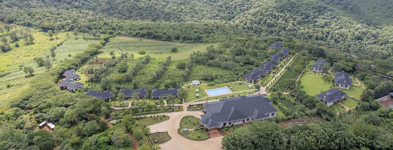 Ngorongoro Coffee Lodge Vogelperspektive