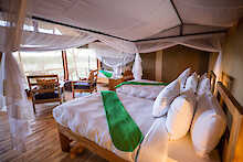 Tamba Tented Camp Serengeti Unterkunft Doppelbett