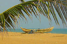 Boot am Strand