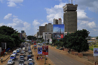 Straßenszene in Lusaka