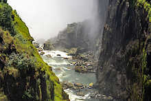 Schlucht in den Victoria-Wasserfällen