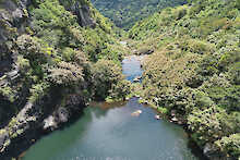 Ausblick vom oberen Bereich des Wasserfalls