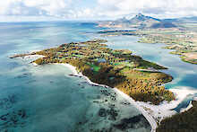 Luftaufnahme der Île aux Cerfs