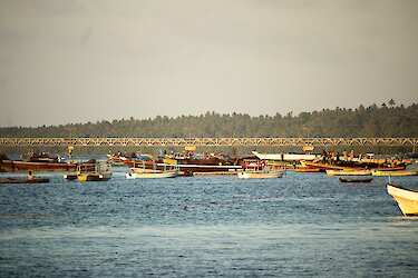 Boote vor Mafia Island