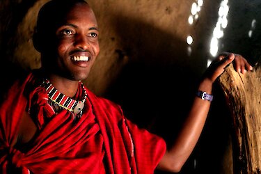 Massai im Dorf Olpopongi