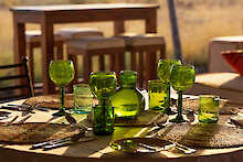 Dinner Tisch am Lake Natron Camp