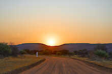 Sonnenuntergang im Okonjima Naturreservat
