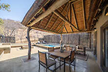 Terrasse der Ivory Tree Game Lodge