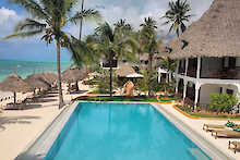 Poolbereich des Blue Oyster Hotels