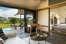 Blick aus dem Zimmer in der Lemala Nanyukie Lodge