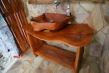 Waschbecken in der Tagbo Falls Lodge