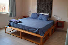 Doppelbett in der Little Afrika Lodge