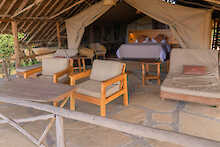 Satao Camp Tsavo Suite Doppelzelt Terrasse