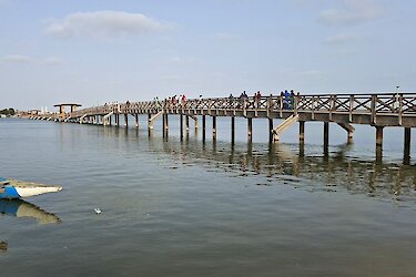 Holzbrücke in Joal‑Fadiouth