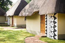 Kleine Häuser zur Unterbringung im Robins Camp