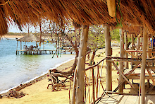 Blick von den Hütten – Camp Solidaire Faoye