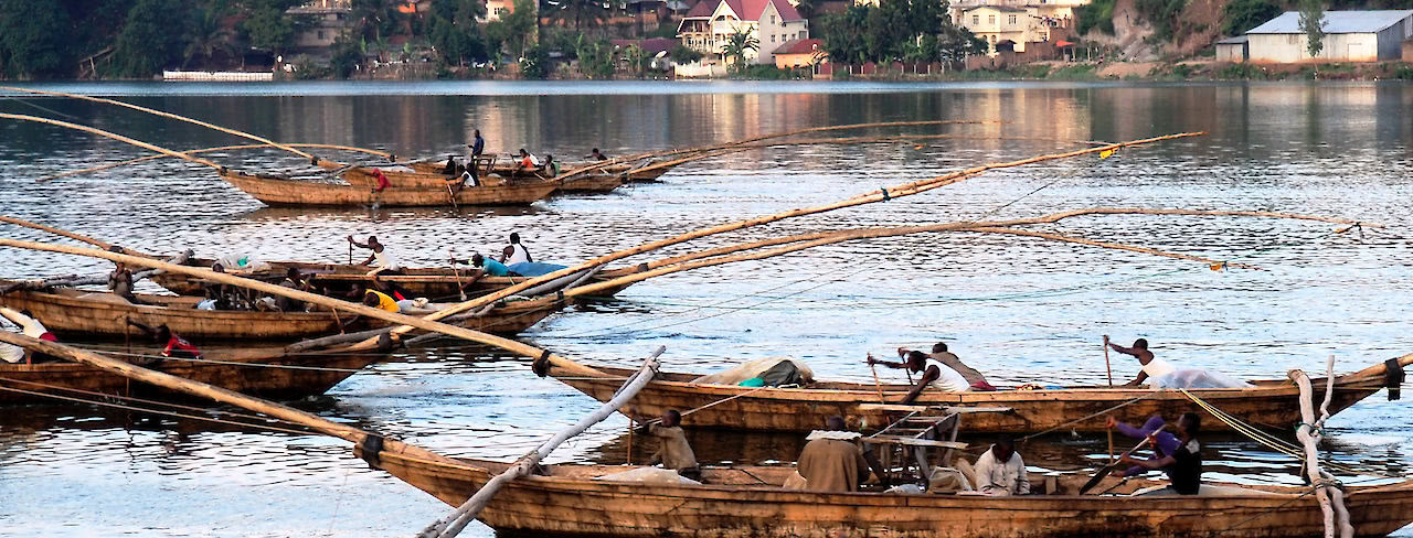 Boote in Bukavu
