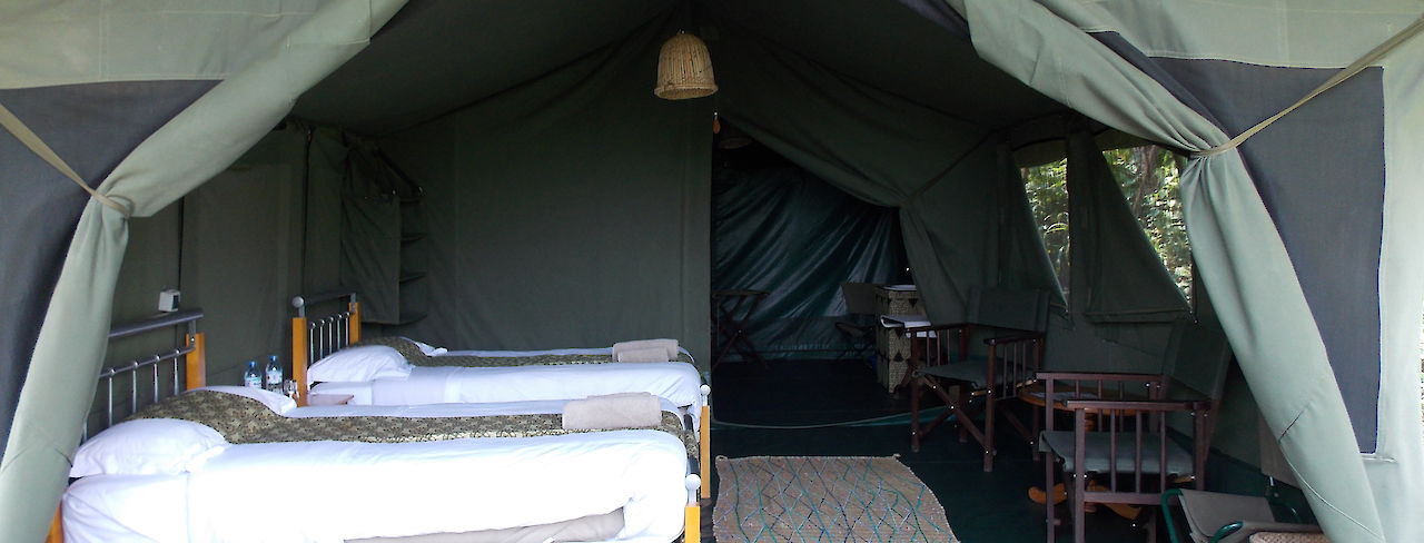 Zelt des Bukima Tented Camps
