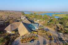 Luftaufnahme der Chobe Bush Lodge