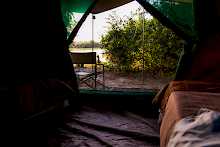 Ausblick aus dem Zelt