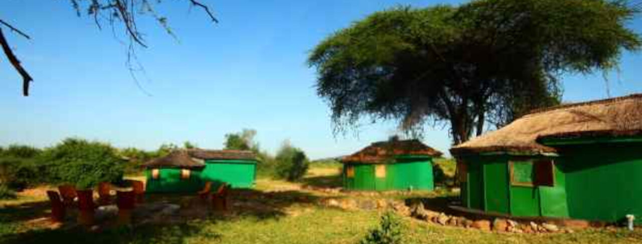 Blick auf die Unterkünfte im TANAPA Ruaha Cottage