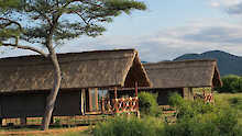 Zelt mit Ausblick in der Tarangire Simba Lodge