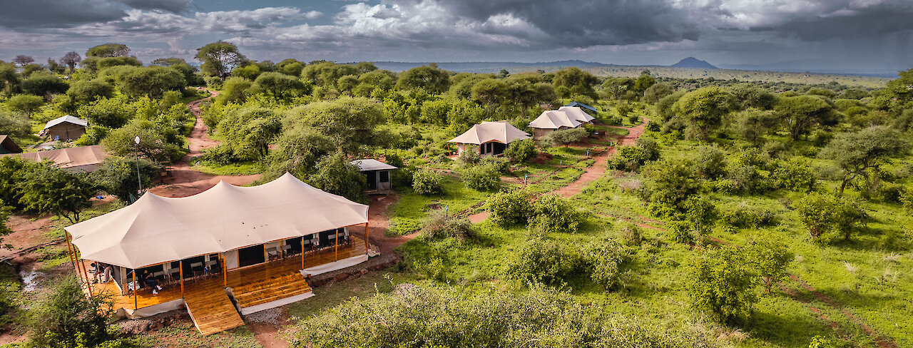 Angata Tarangire Camp Unterkünfte in den Tarangire-Nationalpark und in Weitaufnahme