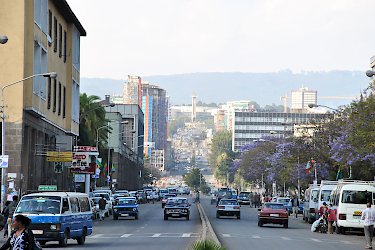 Straße in Addis Abeba