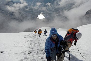 Gipfelsturm am Margherita Peak