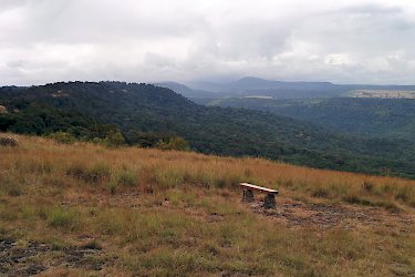 Pausenbank am Mount Elgon