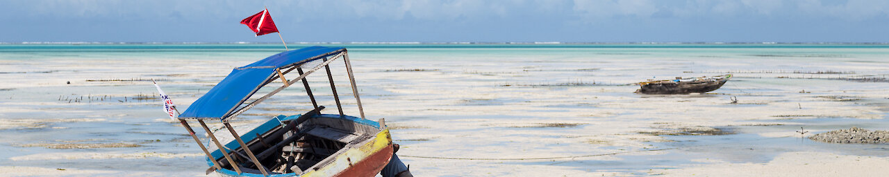 Boot am Strand von Jambiani